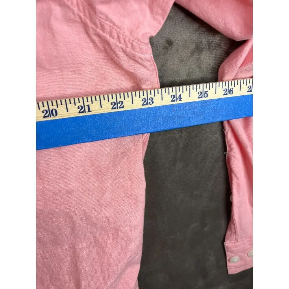 Columbia Shirt Mens Large Red Solid 100% Cotton Button Up‎ - Picture 5 of 6